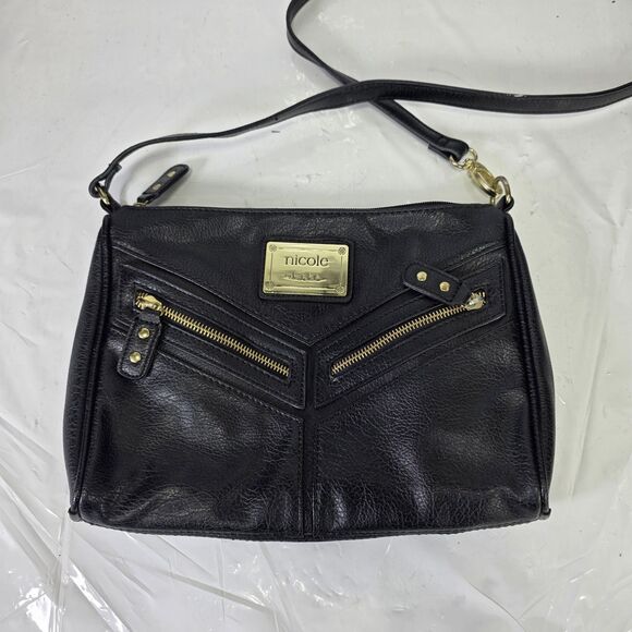 Nicole Miller Handbags - Nicole Miller Black Mobile Phone Pocket Clutch Purse 2 Zippered Pockets